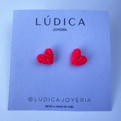 Aro Corazón Tejido fucsia S