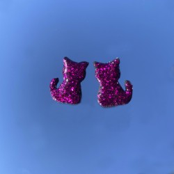 Aro Gato Glitter Fucsia