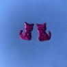 Aro Gato Glitter Fucsia