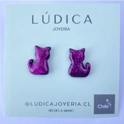 Aro Gato Glitter Fucsia