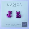 Aro Gato Glitter Fucsia