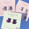 Aro Gato Glitter Fucsia