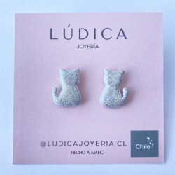 Aro Gato Glitter Blanco