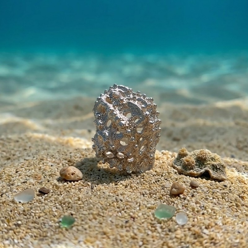 Anillo Plata Ecos Del Arrecife