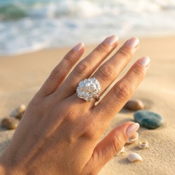 Anillo Plata Ecos Del Arrecife