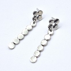 Aros étnicos tachas largos plata