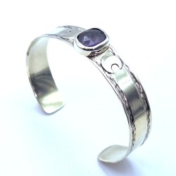 Pulsera esclava Amatista lunas Alpaca