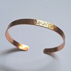 Pulsera esclava hojas Cobre