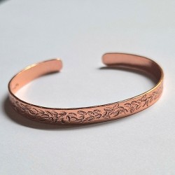 Pulsera esclava hojas Cobre