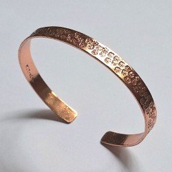 Pulsera esclava Flores Cobre