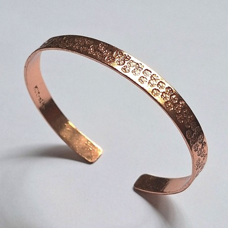 Pulsera esclava Flores Cobre