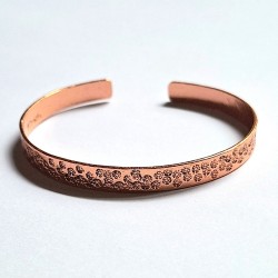 Pulsera esclava Flores Cobre
