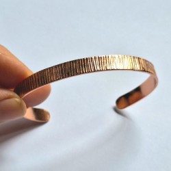 Pulsera esclava líneas 2 Cobre