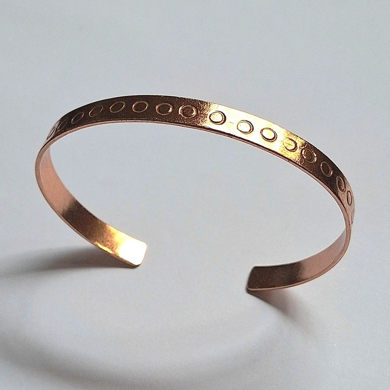Pulsera esclava círculos Cobre