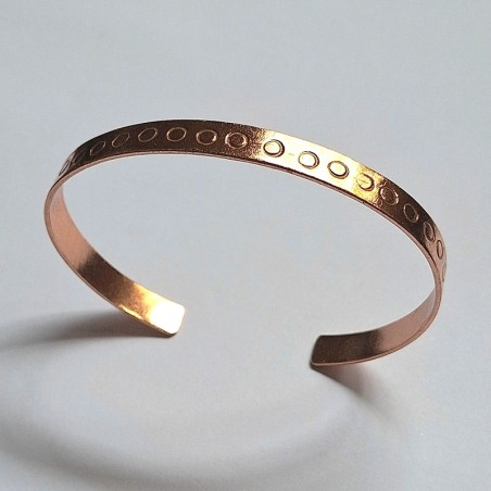 Pulsera esclava círculos Cobre