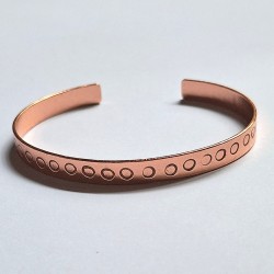 Pulsera esclava círculos Cobre