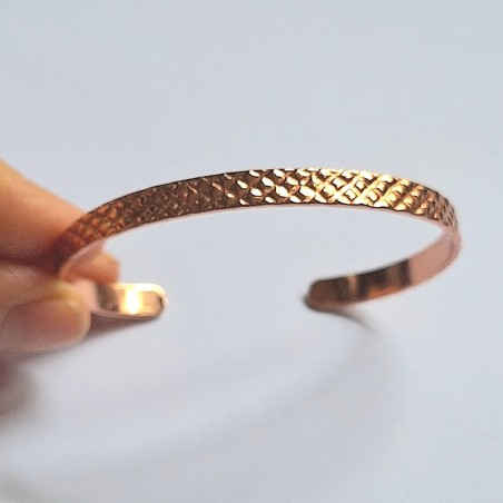 Pulsera esclava cuadriculada Cobre