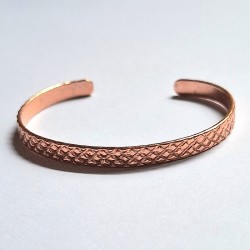 Pulsera esclava cuadriculada Cobre