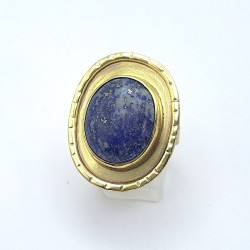 Anillo oval Lapislázuli Bronce