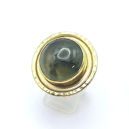 Anillo redondo Prehnita Bronce