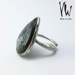 Anillo Plata Piedras Del Universo Agata Dendritica