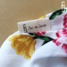 Maxi Scrunchie Blanco Flores Amarillas