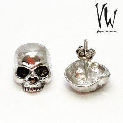 Aros plata calavera