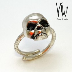 Anillo Plata Calavera Regulable