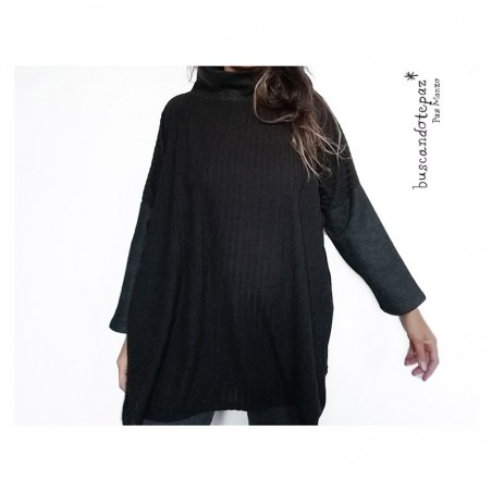 Chaleco Poncho Negro