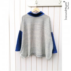 Chaleco Poncho Celeste Azul