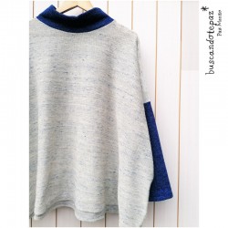 Chaleco Poncho Celeste Azul
