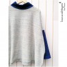Chaleco Poncho Celeste Azul