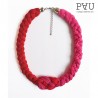 Collar bicolor rojo/fucsia