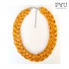 Collar trenzado amarillo