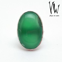 Anillo plata piedras del universo ónix verde