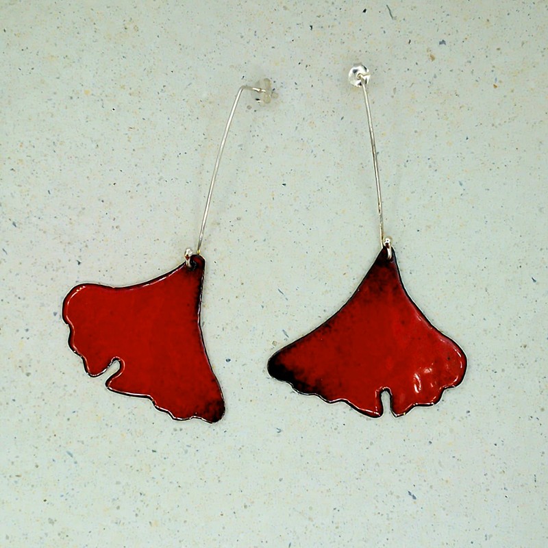 Aros de Ginkgo Biloba  Rojo