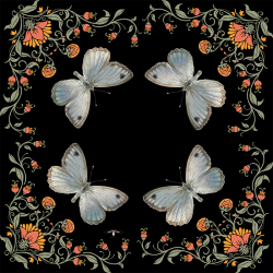 Pañuelo Mariposa Plateada