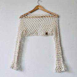 Manga Crochet Blanca