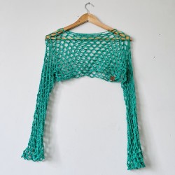 Manga Crochet Verde