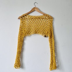 Manga Crochet Amarilla