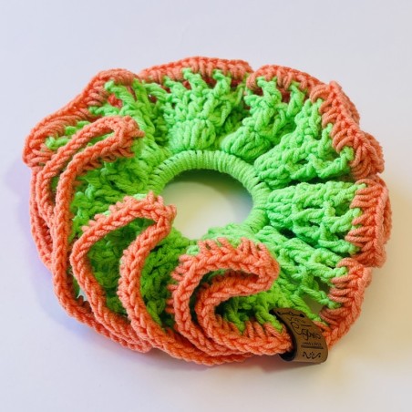 Maxi Scrunchie Verde Naranjo