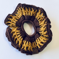 Maxi Scrunchie Café Mostaza