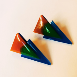 Aros triangulo doble azul