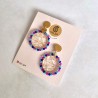 Aros atrapasueños cristal multicolor azu/ celeste/ fucsia