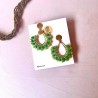 Aros Mayura pavo real alambrismo verdes